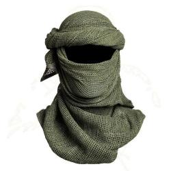 Ch&egrave;che filet militaire, type touareg, couleur vert OD