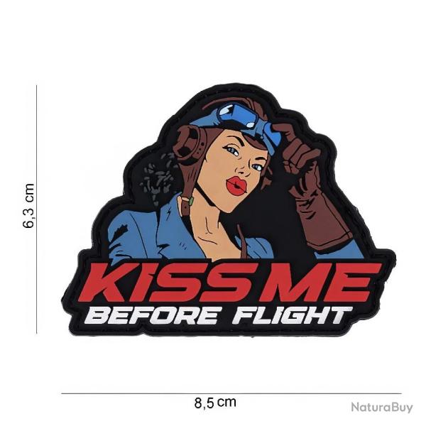 Patch velcro aviation "Kiss me before flight"