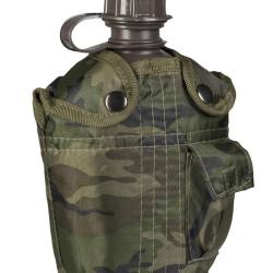 Gourde militaire US + housse camouflage for&ecirc;t