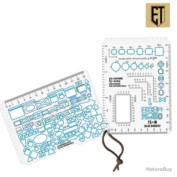 R�gles topographiques militaires TZ+M A6 - Normographe OTAN (Contour bleu)