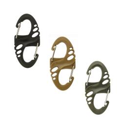 Mousqueton Compact Double Face Type S - M-Tac (couleurs militaires) Noir