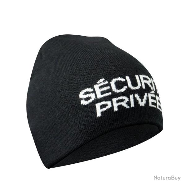 Bonnet chaud marquage "S�curit� Priv�e", couleur noir