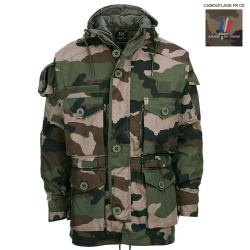 Veste Commando camo Arm&eacute;e Fran&ccedil;aise multi poches + capuche Camouflage Centre Europe