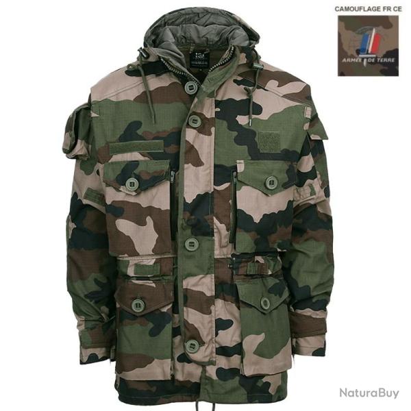 Veste Commando camo Arm�e Fran�aise multi poches + capuche Camouflage Centre Europe