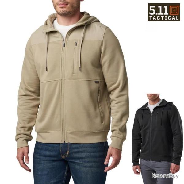 Sweat � capuche 5.11� Arms Full Zip. coloris noir ou sable Sable Beige