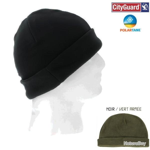 Bonnet Polaire CityGuard - (chaud et prix doux !) noir ou vert arm�e Noir