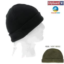 Bonnet Polaire CityGuard - (chaud et prix doux !) noir ou vert arm&eacute;e Vert arm&eacute;e