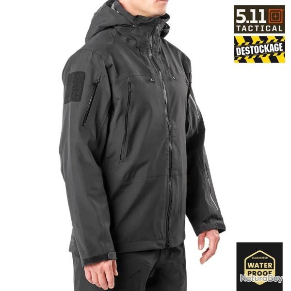 Veste XPRT(TM) Waterproof Jacket 5.11 - 20000 mm - eVent� imper-respirant L Noir