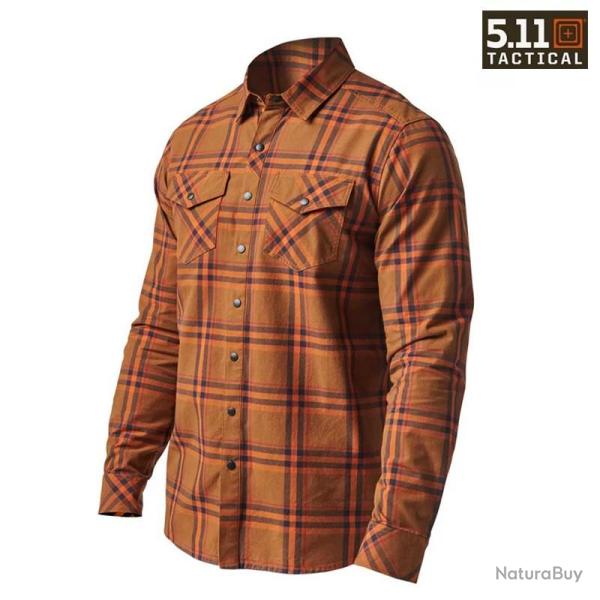 Chemise � carreaux orange "Gunner Plaid" 5.11 (taille M et XXL dispo) XXL