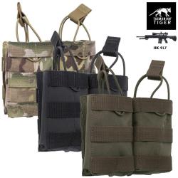 Porte-chargeurs double HK417 Tasmanian Tiger, cl: Multicam, noir ou vert Noir