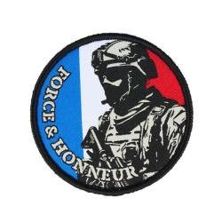 Patch militaire arm&eacute;e FR scratch "Force et Honneur"