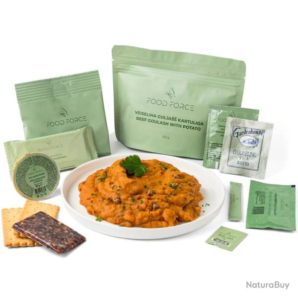 Pack Ration type militaire � Goulash de boeuf et pommes de terre � 1 repas complet 312g