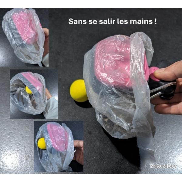 RAMASSE CROTTES DE CHIEN PRATIQUE LIVRE AVEC 200 SACS POUBELLE