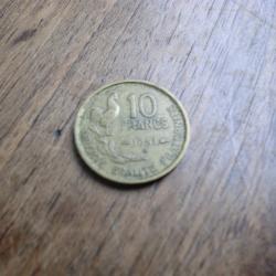 monnaie 10 francs georges  guiraud  1951 B