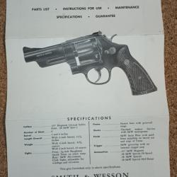 Mode d'emploi Smith&wesson Model No28