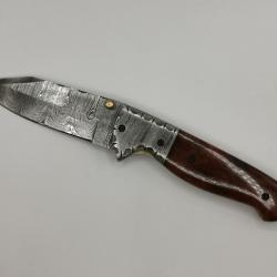 Couteau de Poche en Damas Le ROUSSANO - Coutellerie Artisanal HOSTEEL Couteaux Pliant de Collection