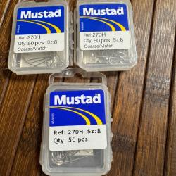 LOT P&Ecirc;CHE 150 Hame&ccedil;ons Mustad 270H taille 8
