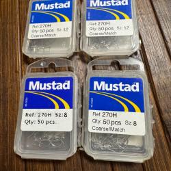 LOT P&Ecirc;CHE 200 Hame&ccedil;ons Mustad 270H taille 8 et 12