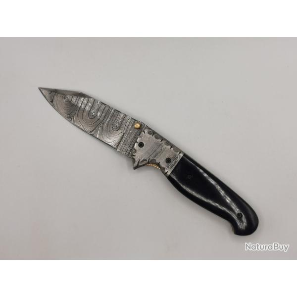 Couteau de Poche en Damas L'OUSTAOU - Coutellerie Artisanal HOSTEEL - Couteaux Pliant de Collection