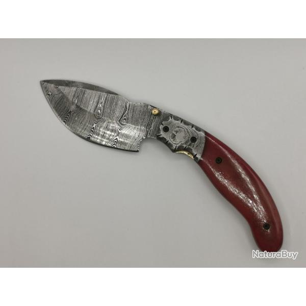 Couteau de Poche en Damas Le ROUSSILLON - Coutellerie Artisanal HOSTEEL - Couteaux Pliant Collection