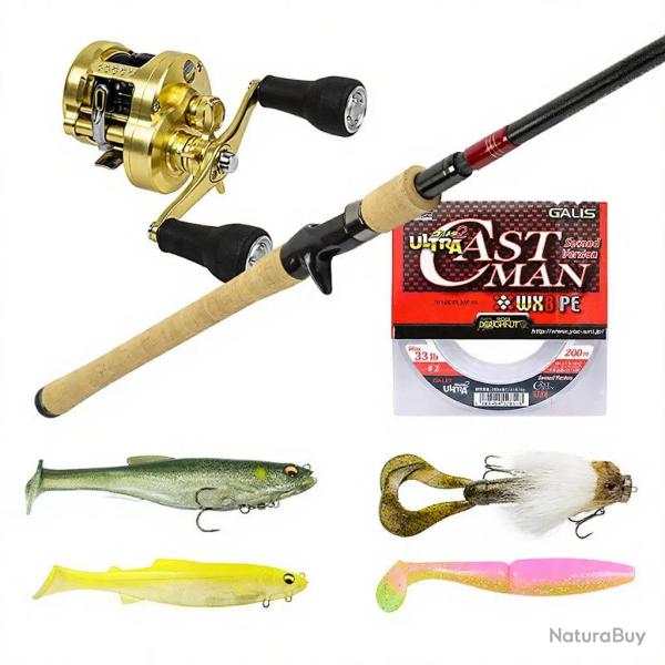 Pack premium casting TENRYU Injection BC 80 XXH + SHIMANO Calcutta MD 301 XG