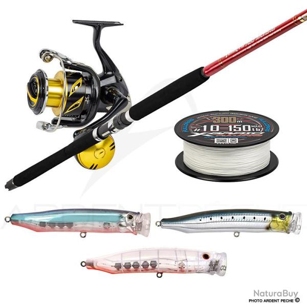Pack premium thon TENRYU Red monster special + SHIMANO Stella SW 20000 PG