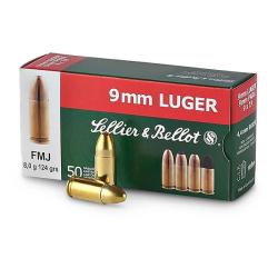 Sellier & Bellot 9 mm Luger FMJ 124 grs (x50)