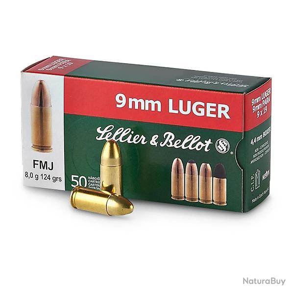 Sellier & Bellot 9 mm Luger FMJ 124 grs (x50)
