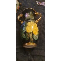 Superbe pi&egrave;ce COLLECTION GRAND VASE POTERIE EMAILL&Eacute;E SIGN&Eacute; VALLAURIS. TF