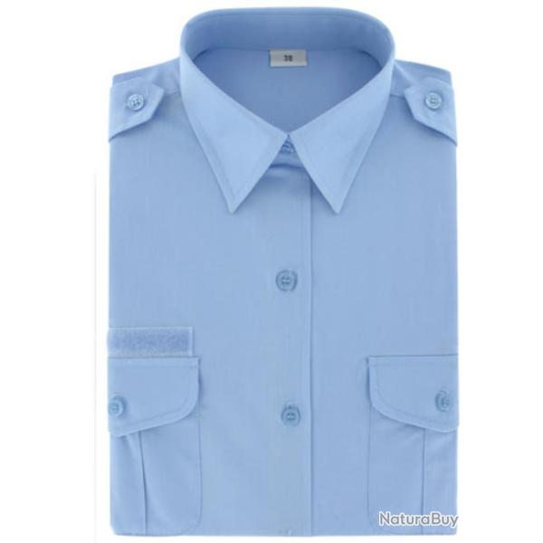 Chemise Manches Longues Bleu CIel 4 - 41/42 1HOMME