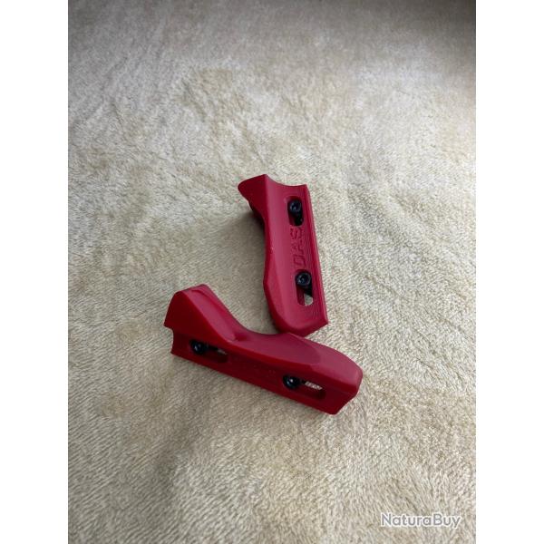 Paire de Thumb Rest (Repose pouce) pour fixation M-LOK id�al PRS V2 Rouge Feu