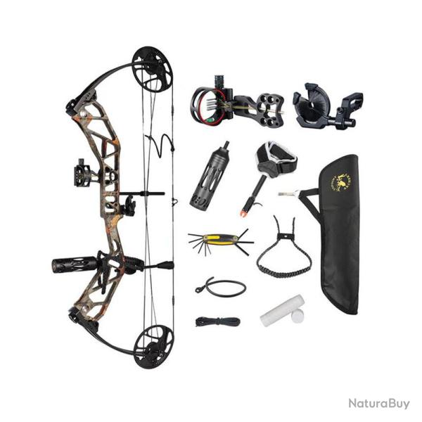 Kit arc � poulie Topoint T1 Beginner RH Camo 20-60lbs