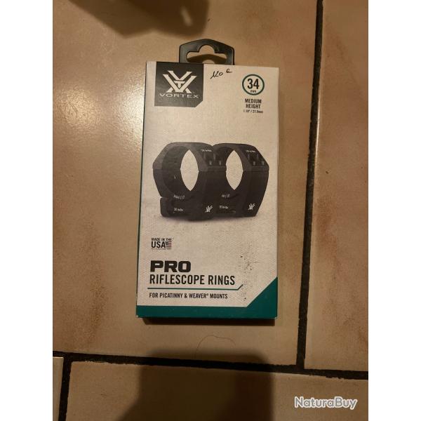 Anneaux de montage pro vortex 34mm