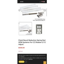 Syst&egrave;me r&eacute;duction de recul cz75 shadow 2   9mm