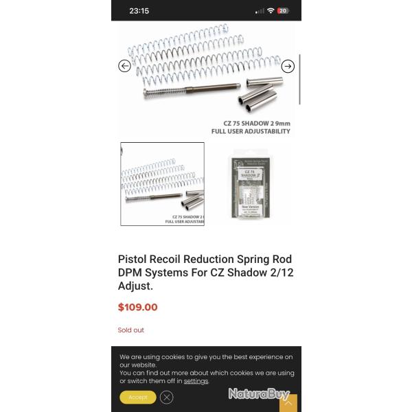 Syst�me r�duction de recul cz75 shadow 2   9mm