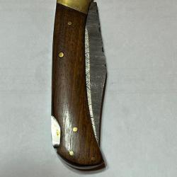 GRAND COUTEAUX DAMAS MANCHE EN BOIS