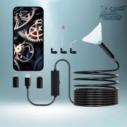 Cam&eacute;ra Endoscopique Semi-rigide 5 m Android et iOS, avec 8 Lumi&egrave;res &Eacute;tanche IP67
