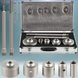 Scie Cloche 5PCS Coffret de Scie Tr&eacute;pan 30 40 65 80 100mm Tr&eacute;pan B&eacute;ton