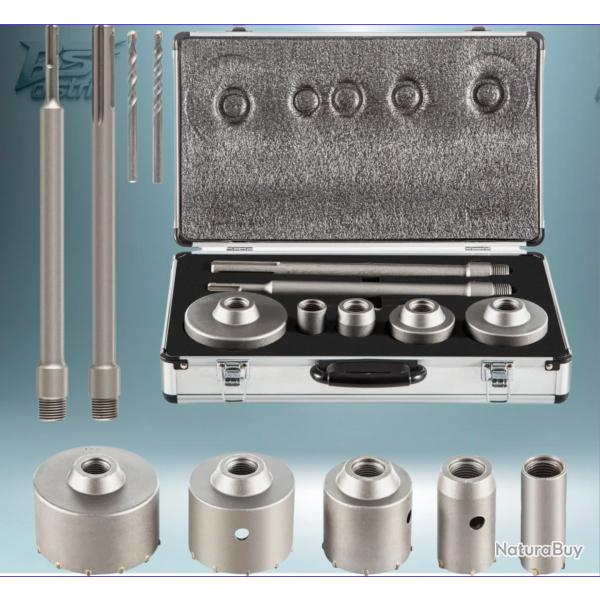 Scie Cloche 5PCS Coffret de Scie Tr�pan 30 40 65 80 100mm Tr�pan B�ton