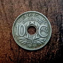 10 CENTIMES ANCIEN FRANC 1938 RARE