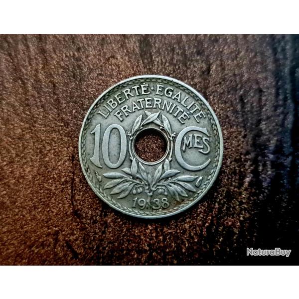 10 CENTIMES ANCIEN FRANC 1938 RARE