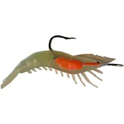 Leurre Glow Shrimp 55mm 3 pi&egrave;ces Lemon