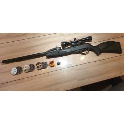 Carabine Gamo Black 10x Maxxim IGT &agrave; r&eacute;p&eacute;tition 10 coups en calibre 4.5 mm + lunette 3-9 x 40