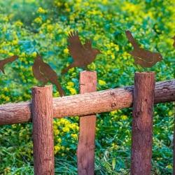 DECORATION JARDIN 5 OISEAUX METAL FACILES A INSTALLER SANS ENTRETIEN