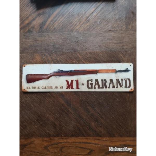 PLAQUE M�TAL VINTAGE "M-1 GARAND"