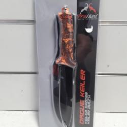 Dague Prohunt KEILER camo orange + etui  TOP PRODUIT