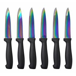 LOT DE 6 COUTEAUX A STEAK TITANE - 