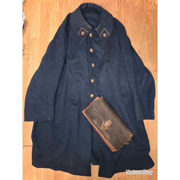 Ancien uniforme et porte feuille Banque de France