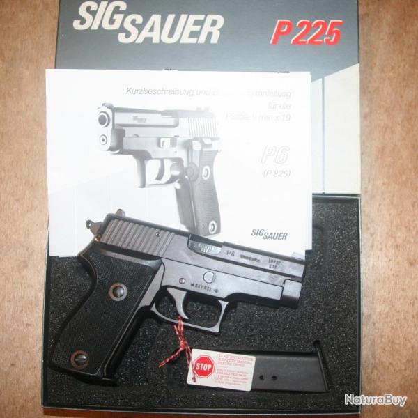PISTOLET SIG SAUER P225 P6 CALIBRE 9X19