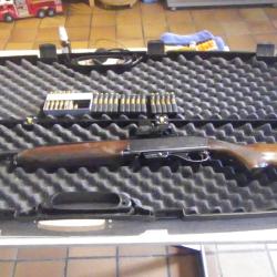 Vends carabine Remington 7400 avec point rouge, mallette et munitions